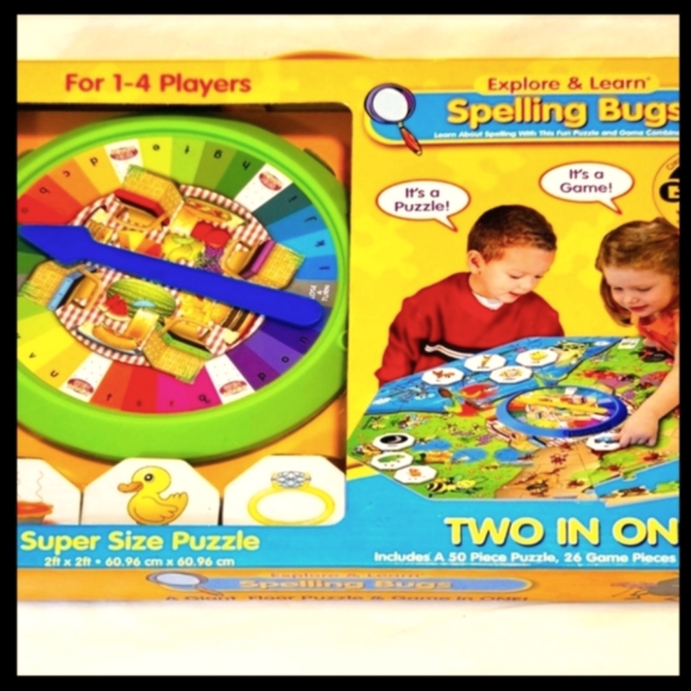 THE LEARNING JOURNEY Explore & Learn Spelling Bugs Floor Puzzle NIB
